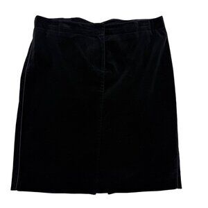 Context Black Velvet Skirt Knee Length Stretch Goth Holiday Size 12